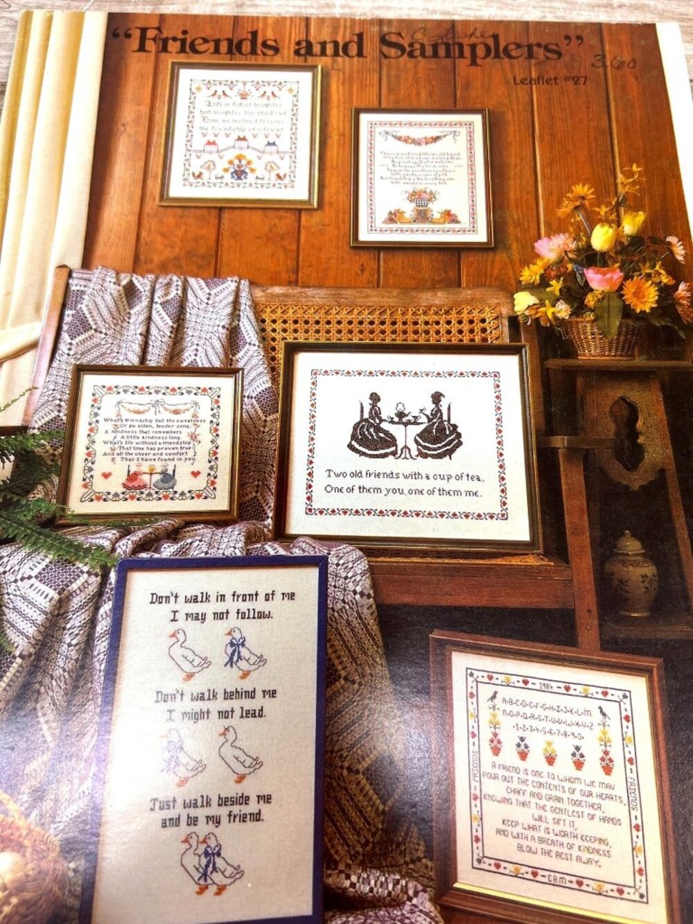 Friends & Samplers Cross-Stitch Pattern Leaflet By Carolina Cross Stitch